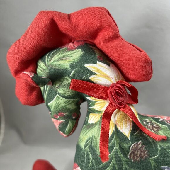 Vintage 1992 Four Star International Floral Plush Rocking Horse - Picture 7 of 11